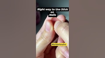 Right way to use Stick on Nails 💅😱#diy #makeup #tutorial #nailart #stickonnails #hack #viralhacks