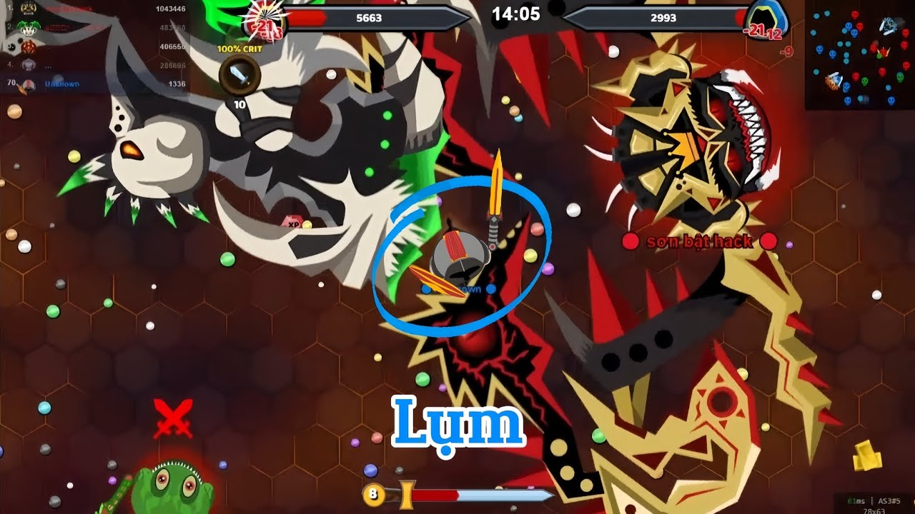 Evowars.io🕹️Highlight Lv 8 vs Lv 40