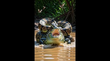 Giant Python vs Crocodile – Epic Jungle Battle You Must See | Unbelievable Animal Moment