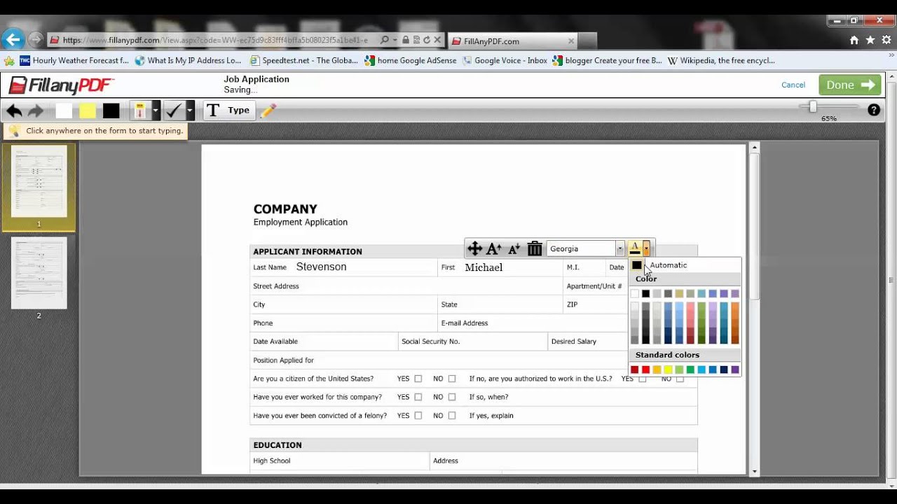 how to fill out pdf forms online with non interactive fields fill