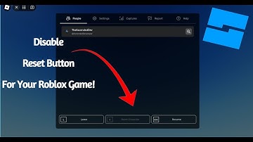 Disable Reset Button for Roblox Game