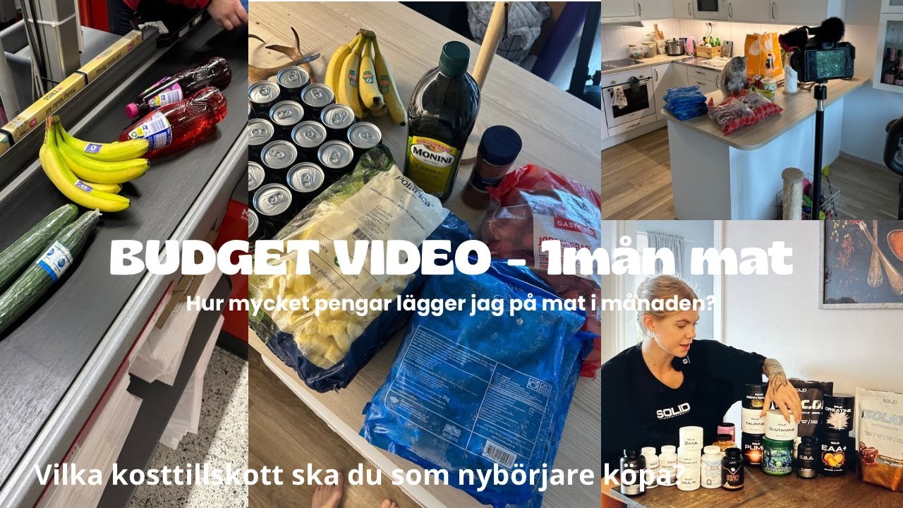 BUDGET VIDEO - 1mån mat | hur mycket pengar lägger jag ut?
