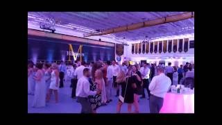 Marshall School gym in pink wedding lighting by Duluth Event Lighting Marshall School gym in pink wedding lighting by Duluth Event Lighting