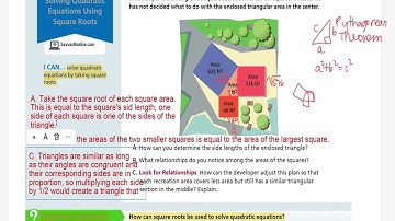 EnVision Algebra 1 Lesson 9-4: Solving Quadratic Equations Using Square Roots