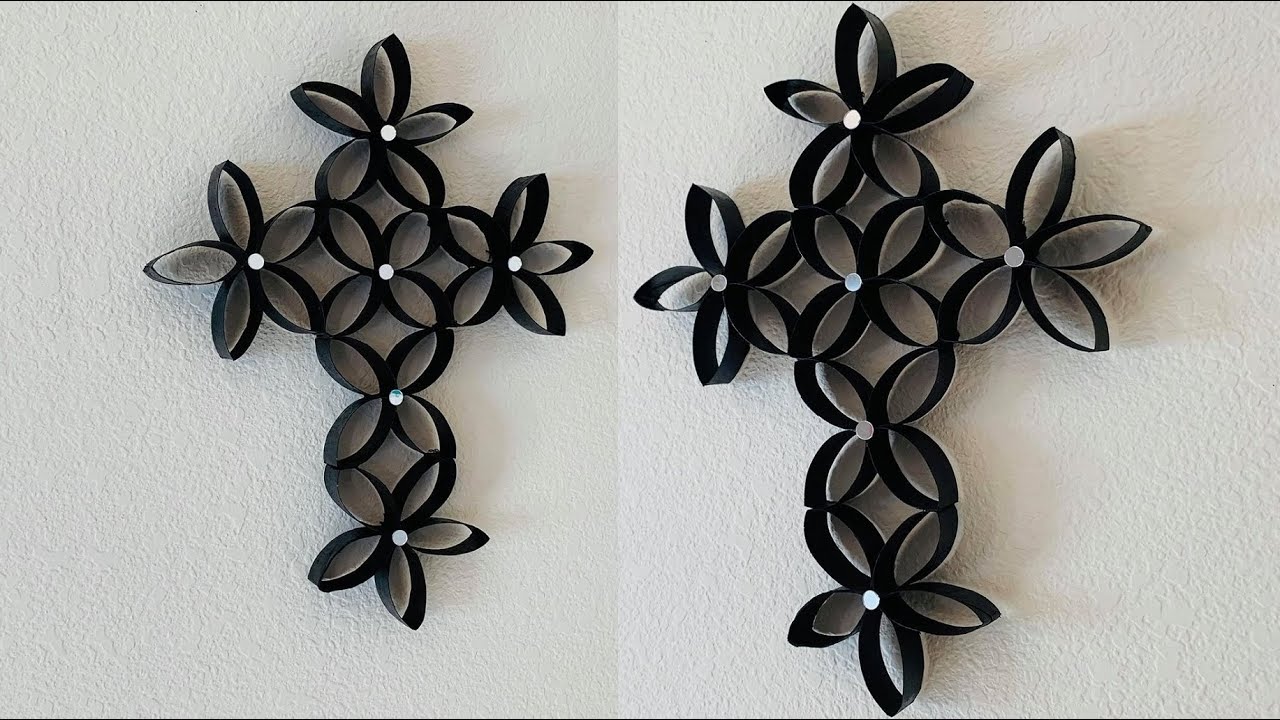 DIY Wall Hanging Cross made out of Upcycled Paper {MadeByFate} 424