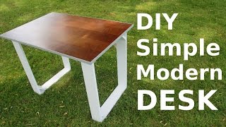 Learn how to build this modern desk with less than a sheet of plywood and an interesting staining process. The white base with ...