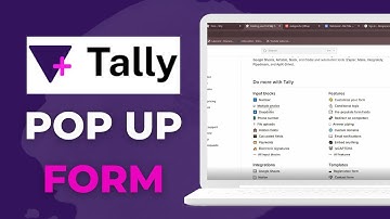 How To Add A Popup Form With Tally so