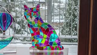 Resin Art Cat #resinart #epoxyresin #abstractart