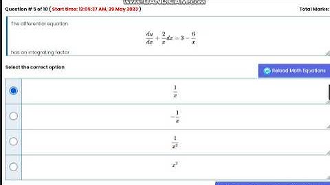 MTH 401 QUIZ 1 SOLUTON 2023