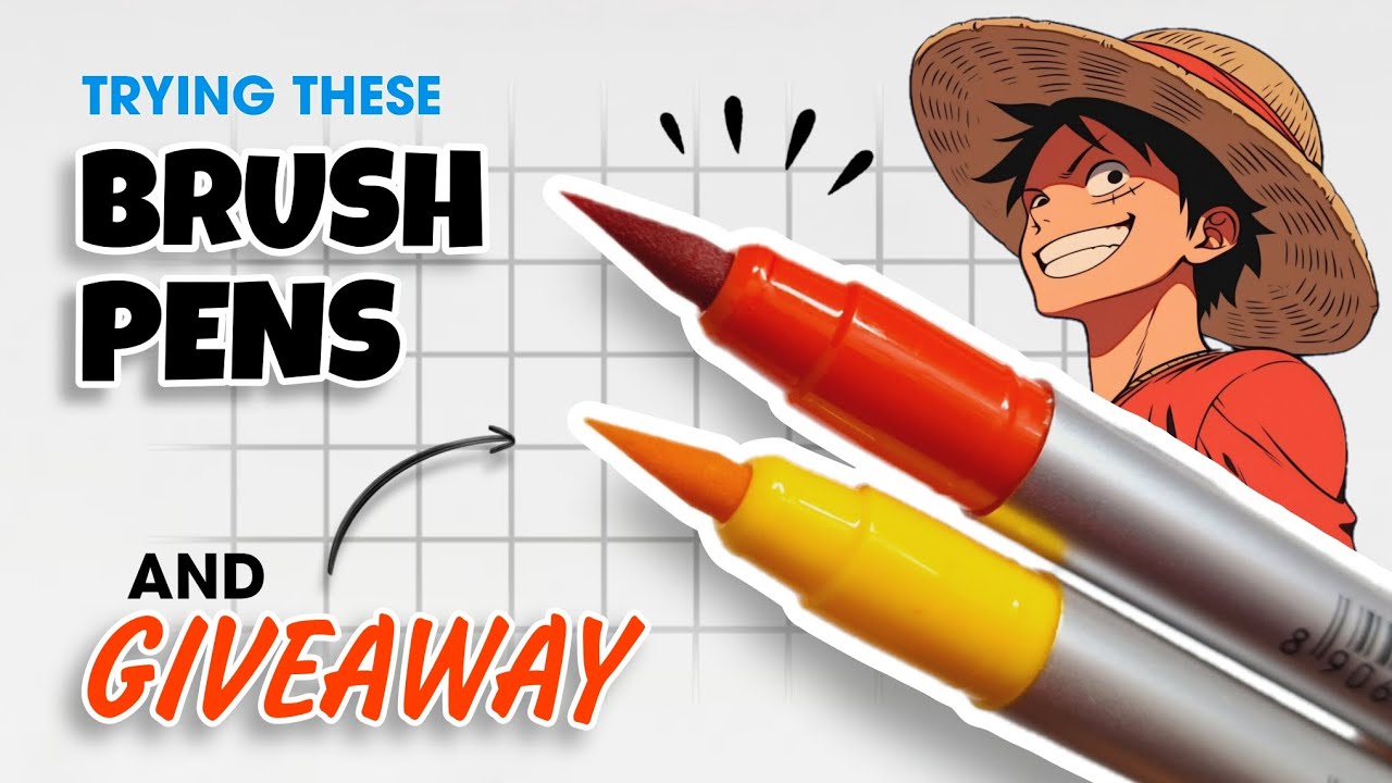 Can I Draw Anime with BRUSH PENS ? - Giveaway  Result 🏆