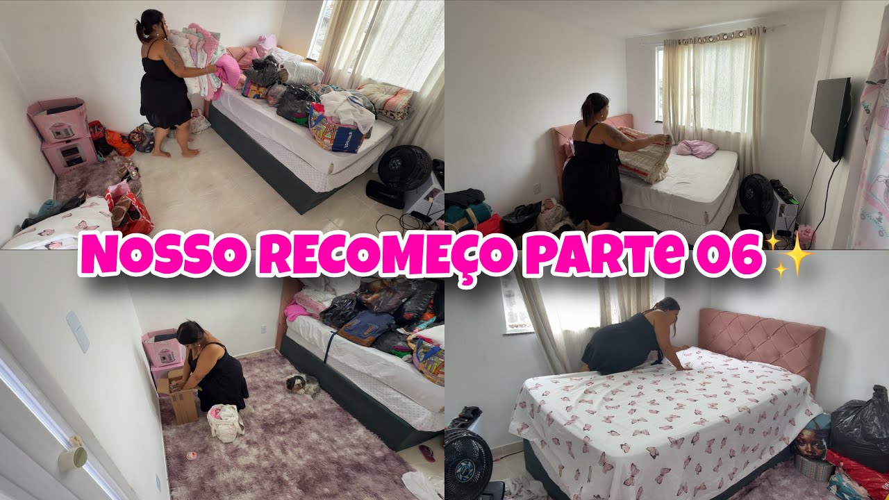 NOSSO RECOMEÇO Parte 06 | Limpei e Organizei Todo o Quarto, Cama Posta e Somos 15 Mil Inscritos 😍✨🙌