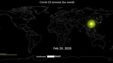 Corona Virus spread visualization using Python and Cartopy in Dark theme