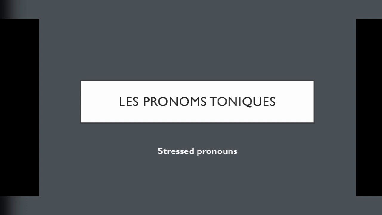 Saying Moi and Toi in French : Les Pronoms Toniques - I Think Languages