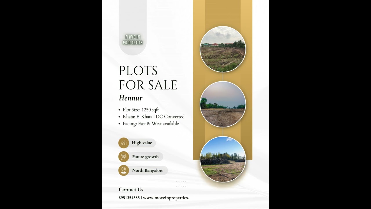 Residential Plots for Sale | Hennur | North Bangalore | DC Converted | E-Khata | Move-In Properties