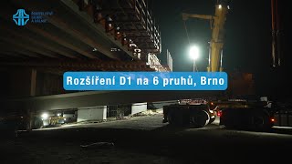 D1 01191.C Brno centrum - Brno jih, rozšíření dálničního mostu D1-233 (24.4.2024, 2. část)
