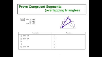 Prove Congruent Segments (overlapping triangles)
