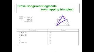 Prove Congruent Segments (overlapping triangles)