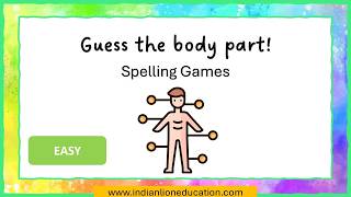 Guess body part spelling game for kids | English Cambridge | Quiz for young learners screenshot 5