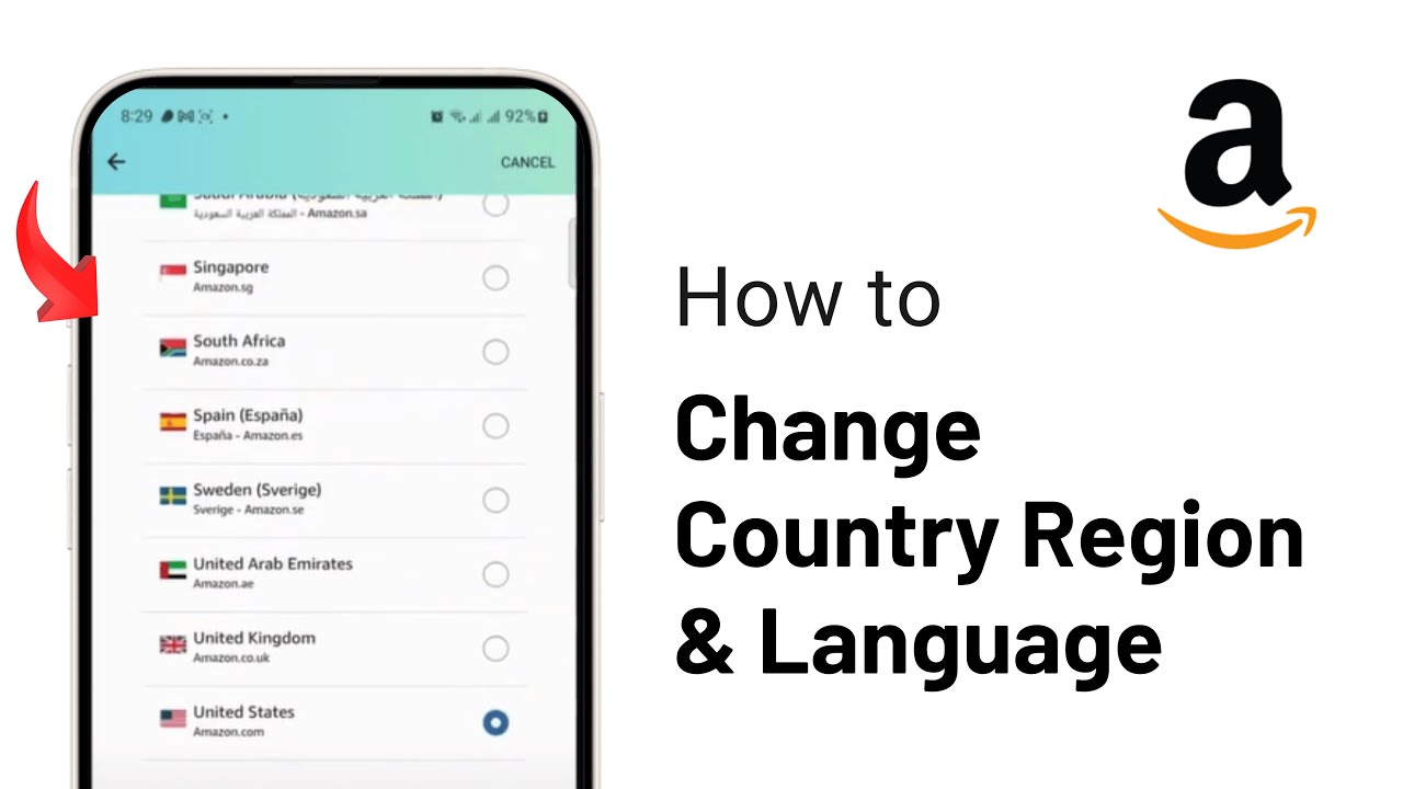 How to Change Country Region & Language on Amazon App