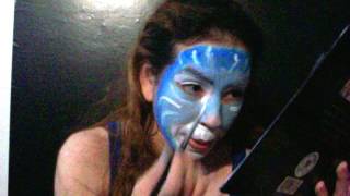 Blue Cat Face Paint