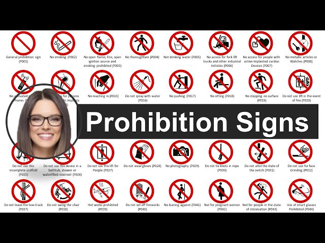 Prohibition Signs | Health and Safety at Work | Animated with Voice class=