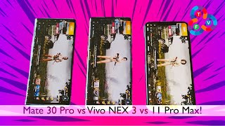 Frankie Tech Vídeos Mate 30 Pro vs Vivo NEX 3 5G vs iPhone 11 Pro Max - PUBG Showdown!