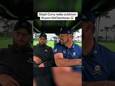 Steph Curry really outdrove Bryson DeChambeau 😱👏 (via brysondechambeau/TT)