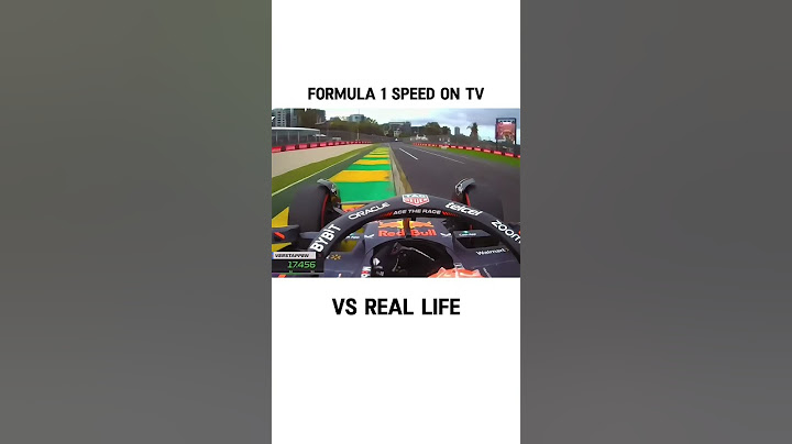 Formula 1 speed on tv vs real life