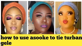 HOW TO USE ASOOKE TO TIE TURBAN GELE STYLE.