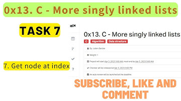 0x13. C - More singly linked lists ; ALX : 7. Get node at index