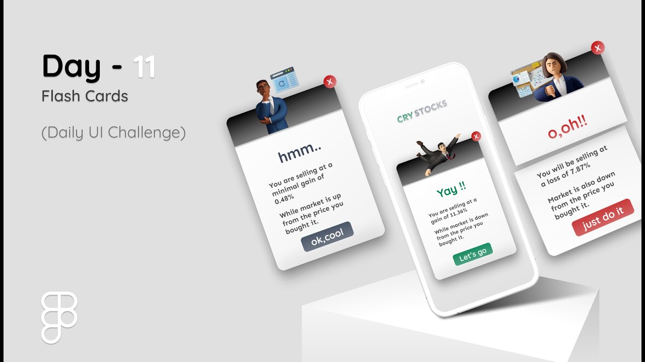 Daily UI Design Challenge | Day - 10 | Flash Cards Design| (Tutorial ...