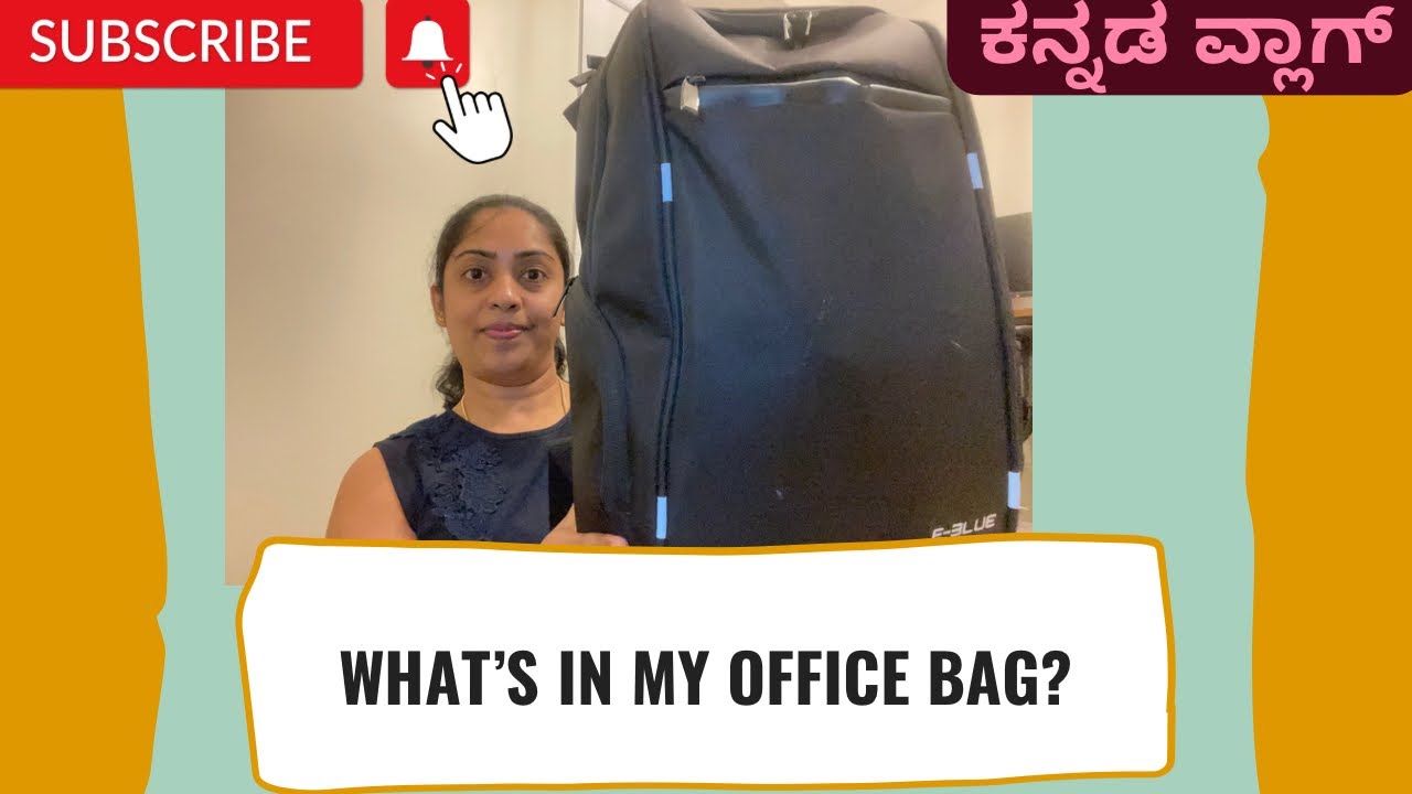 What’s in my bag in Kannada?Working women office essentialsofficebag 