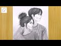 How To Draw A Couple Hug Drawing Easy A Girl And Boy Pencil Sketch The Crazy Sketcher 
