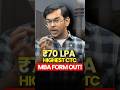 MBA Highest Salary 70 LPA! 🔥 Nirma MBA 2026 Form Out | Top Private MBA College #cat2025 #mba