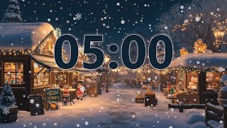 5-Minute Christmas Countdown Timer 🎄 | Festive Music & Alarm screenshot 3