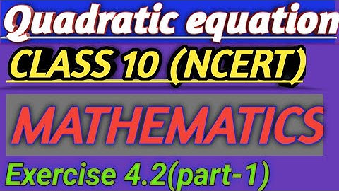 QUADRATIC EQUATION// QA DISCUSSION//EXERCISE 4.2 NCERT BASED ON FACTORISATION METHOD.