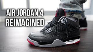 AIR JORDAN 4 BRED REIMAGINED HONEST REVIEW & ON FEET *WATCH BEFORE YOU BUY*