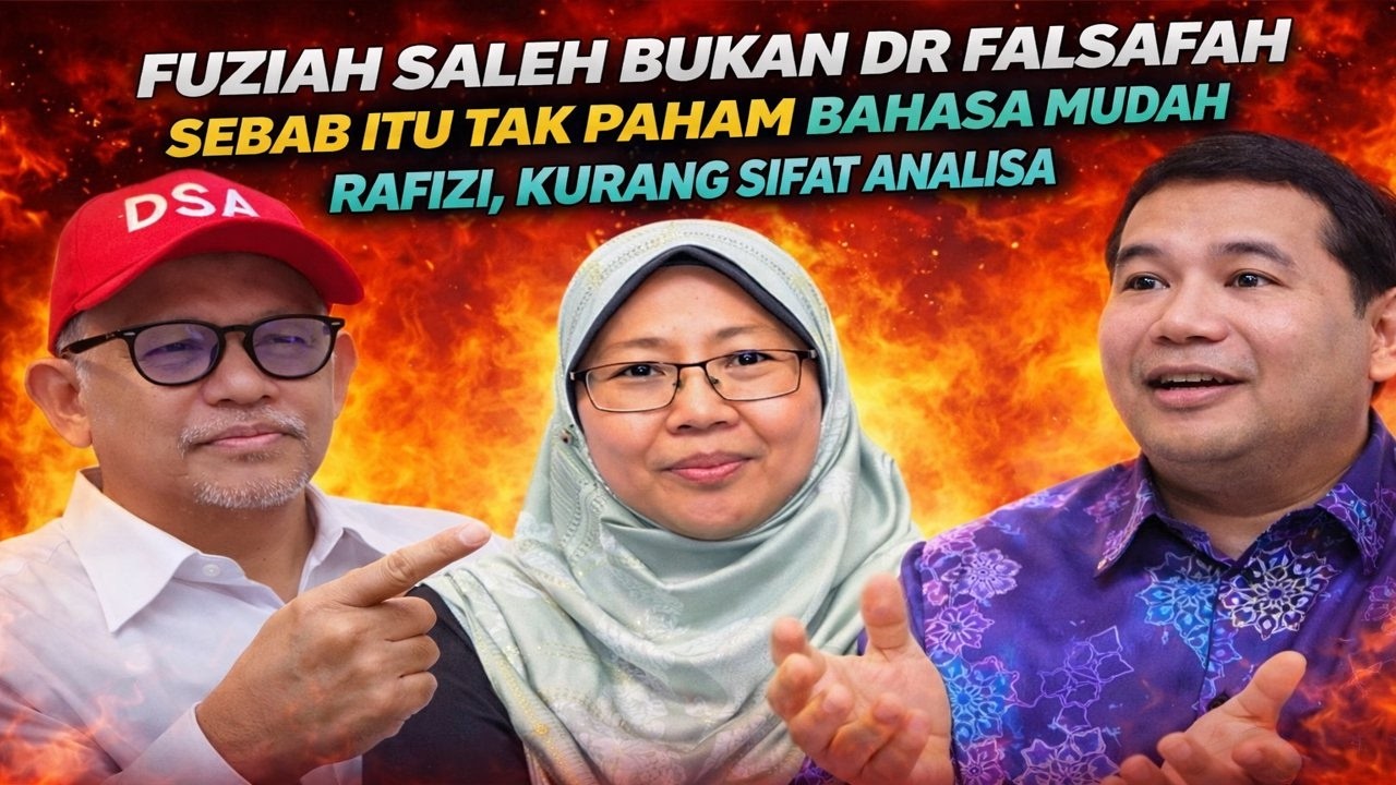 Fuziah Saleh bukan dari Dr Falsafah sebab itu tak paham bahasa mudah Rafizi, kurang sifat analisa