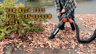 Does this Leaf Vacuum Suck?  WORX WG512/514  TRIVAC 3in1 Electric Leaf Blower/Mulcher/Yard Vacuum