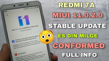Redmi 7A Miui 11.0.2.0 Stable Update | No More Wait | Good News