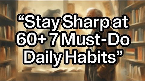 7 Daily Habits to Keep Your Brain Sharp After 60 | Advice For Elderly