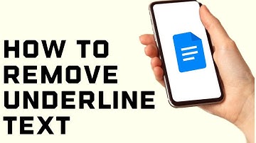 How to Remove Underline Text on Google Docs