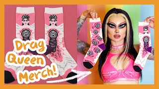 Designing Drag Queen Merch! Unboxing New Socks | Artist Studio Vlog