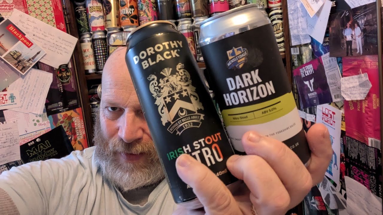 Dorothy Black Irish Stout Nitro (can) 4.1% Versus Wensleydale Brewery Dark Horizon (can) 5%