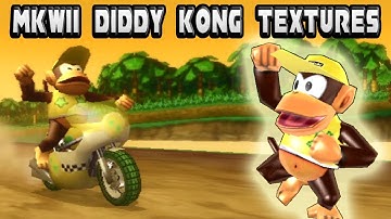 [MKWii Character Mod] Banana Diddy Kong Textures