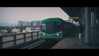 Taiwan, Kaohsiung, MRT ride from Nanzih Technology Industrial Park to HouJing