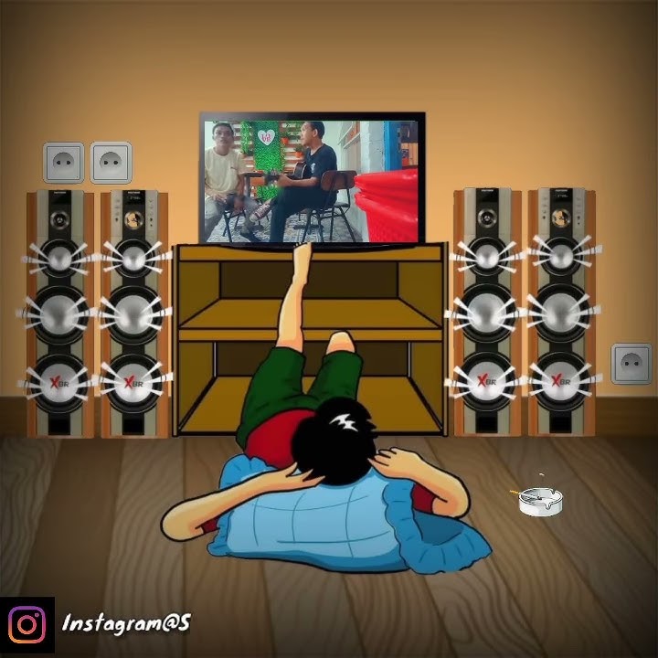 Animasi nonton tv story wa/ santuy