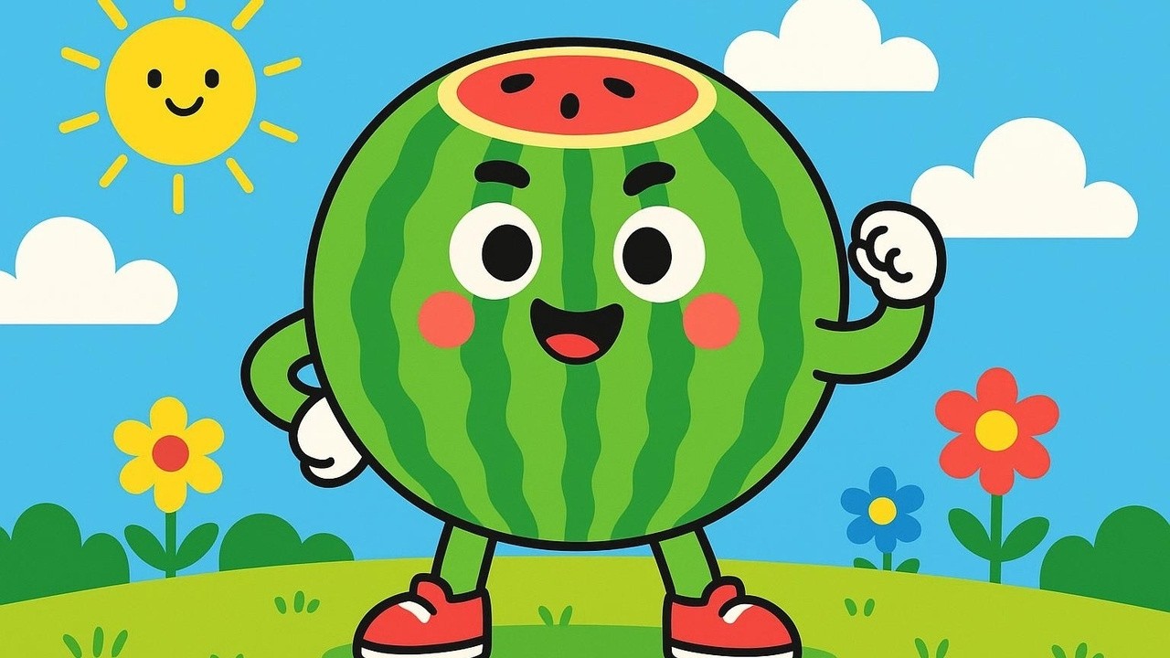 Un cocomero tondo tondo 🍉 Filastrocca per bambini