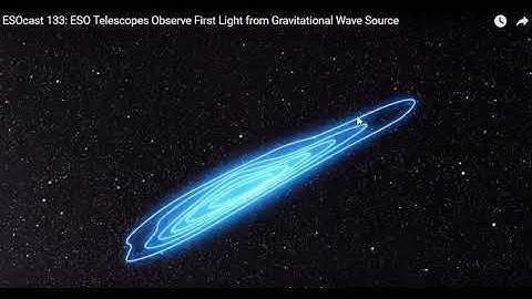 ESO Observatory: Neutron Star Collision, giving gravitational waves in forms of light