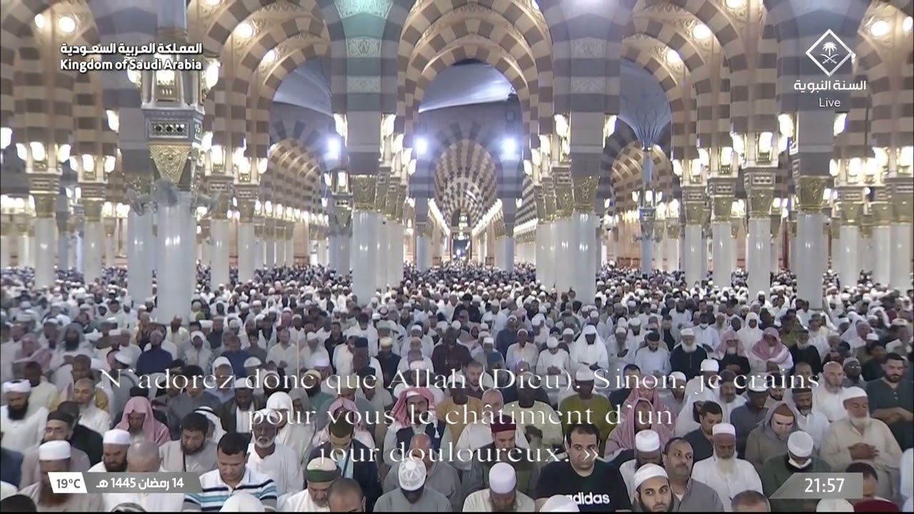 صلاة التراويح للشيخ أحمد الحذيفي ليلة 15 رمضان 1445هـ - التسليمتان الأخيرتان